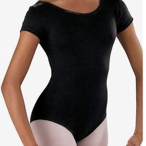 NEW Capezio Women's Classic Short Sleeve Leotard – Black – Large